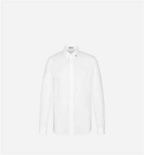 dior beaded tshirt|Bee Shirt White Cotton Poplin .